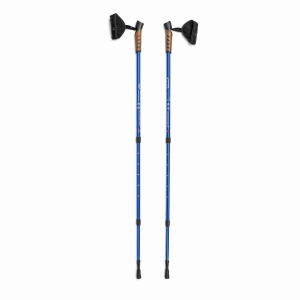 Kije trekkingowe z systemem Antishock i teleskopową regulacją wysokości - Kijki do Nordic Walking - Lekka składana konstrukcja - Timago 